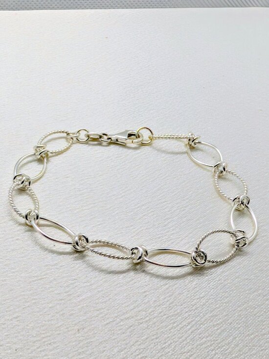 925 Jewelry - NEW 7 inch open link sterling silver bracelet
